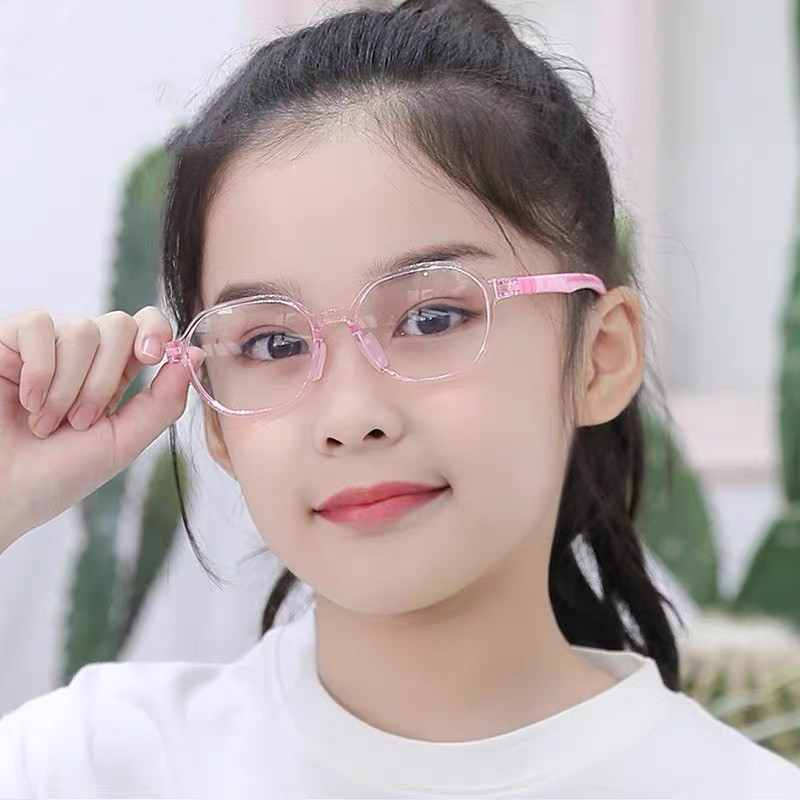 2021新款兒童防藍光眼鏡TR90硅膠雙色注塑柔軟鏡架平光鏡TRD-103