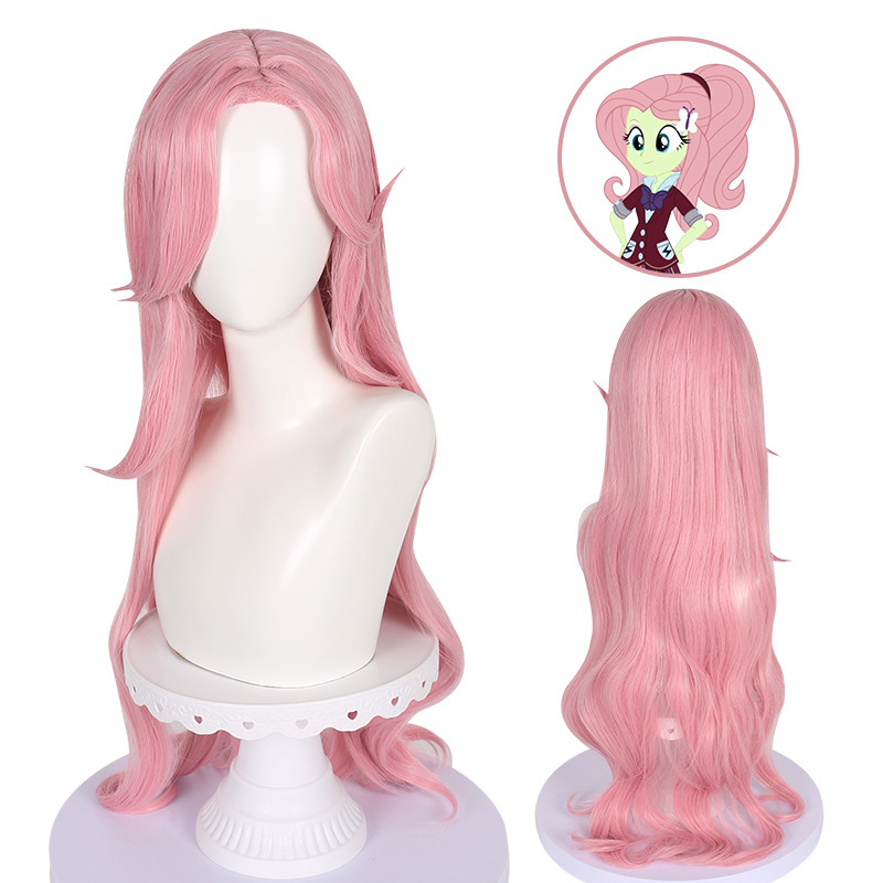 Cardamom pony Polly Fluttershy cos wig soft princess fluffy big wavy roll fake hair soft moron