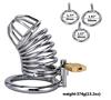 Stainless steel chastity unlocking male uses CB bird cage jj imprison metal penis lock ring to go out to adult sex products