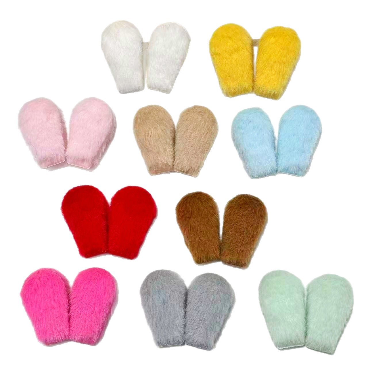 Cute Double-Sided Plush Small Rabbit Ears DIY Children's Hair Clip, Hairpin, Doll Headband, Hair Accessory, Ear Accessories