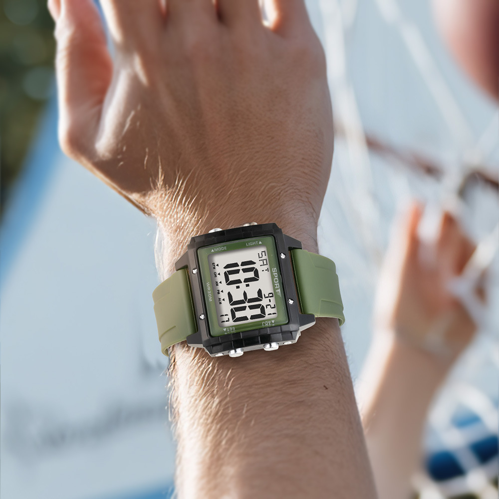 Reloj electrónico de moda para estudiantes adolescentes al aire libre multifuncional alarma de alarma