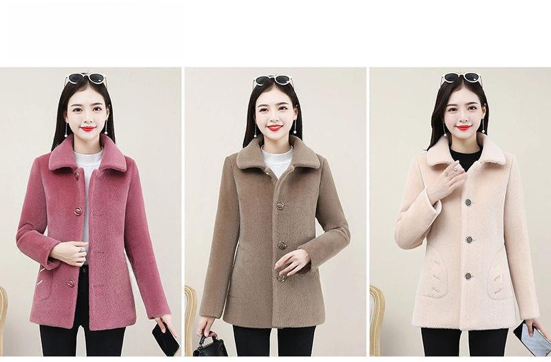 2022 Winter New Thickened Lamb Wool Coat Women's Large Size Korean-style Slimming Fur One-piece Particles Velvet Coat_voghion.com