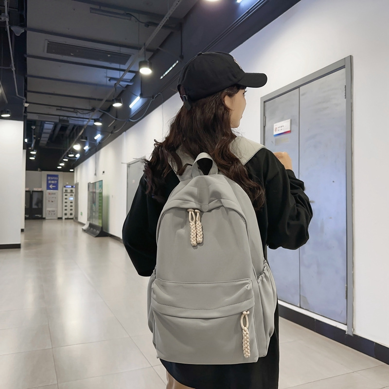 多用途大学生旅行バックパックカジュアルバックパックメンズシンプルな無地中学生高校生スクールバッグ女性防水|undefined