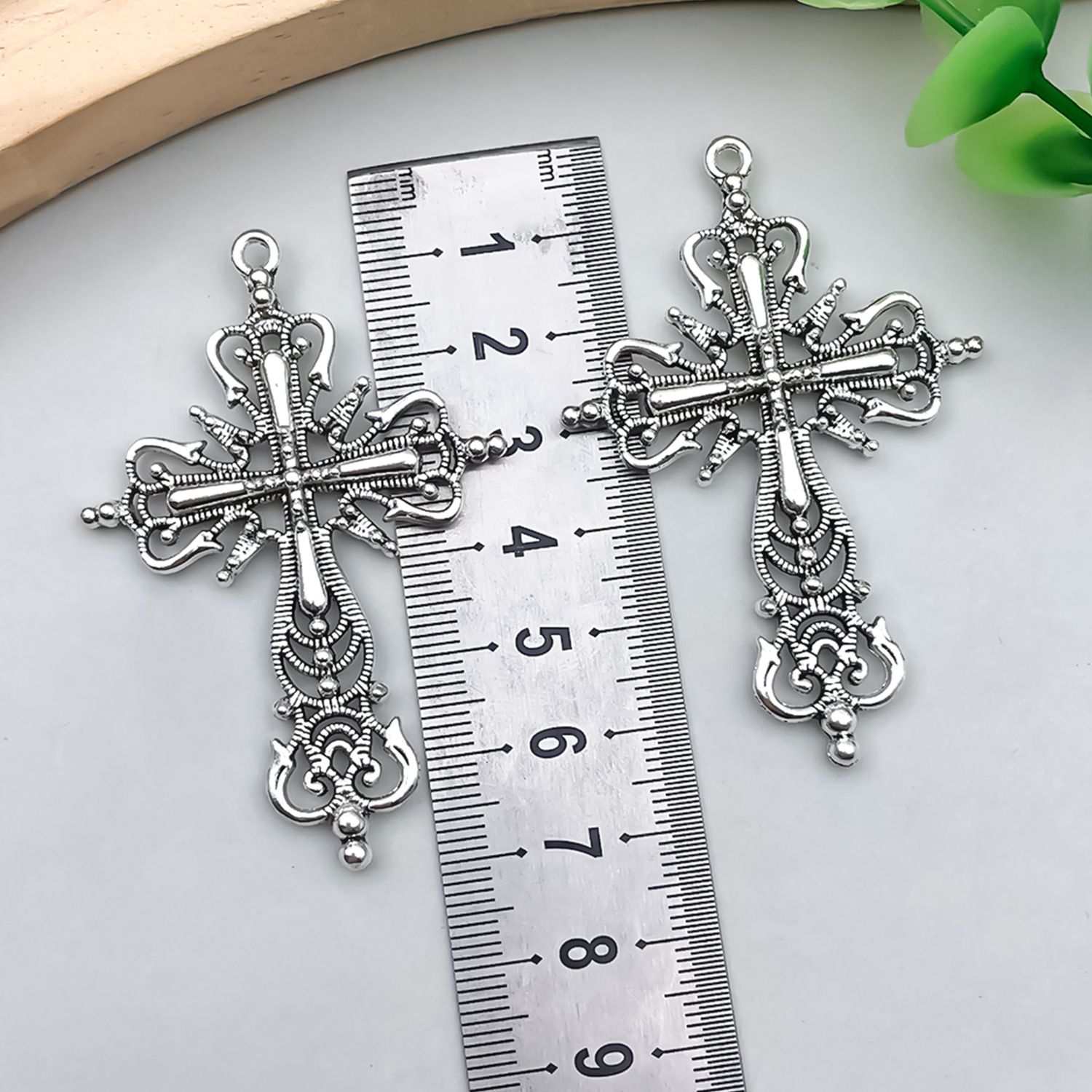 1 ancient silver cross 41x62mm-8.1g-3342