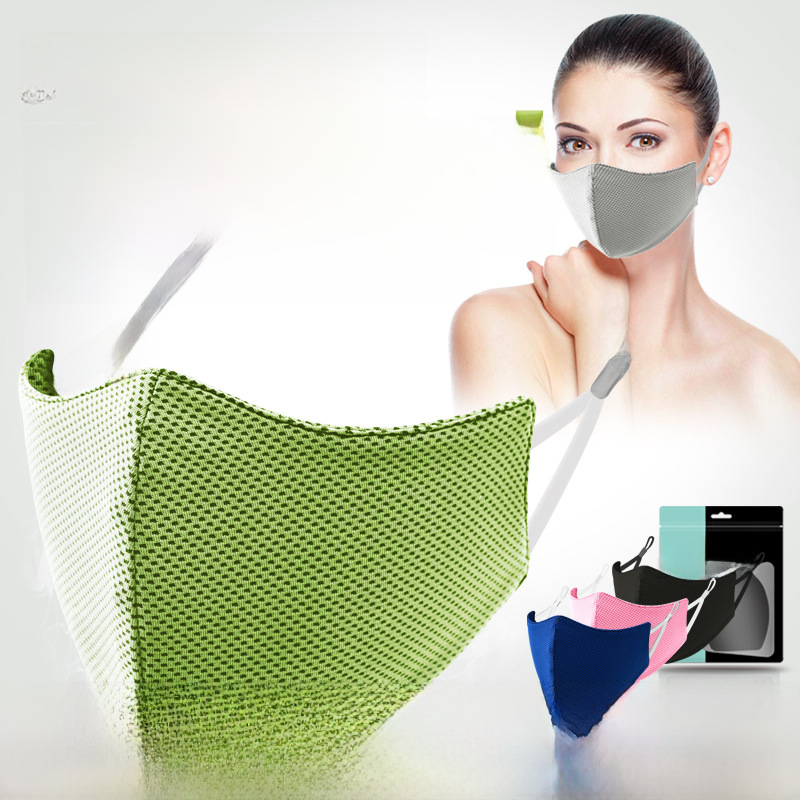 Cross-border sports cold sensation internet celebrity cloth factory summer three-dimensional antibacterial water washing fashion riding sun protection mask wholesale 