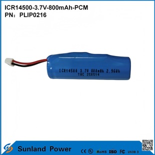 ICR14500 3.7V 800mAh�ɳ�늳� �������Ͳ LED���o�����