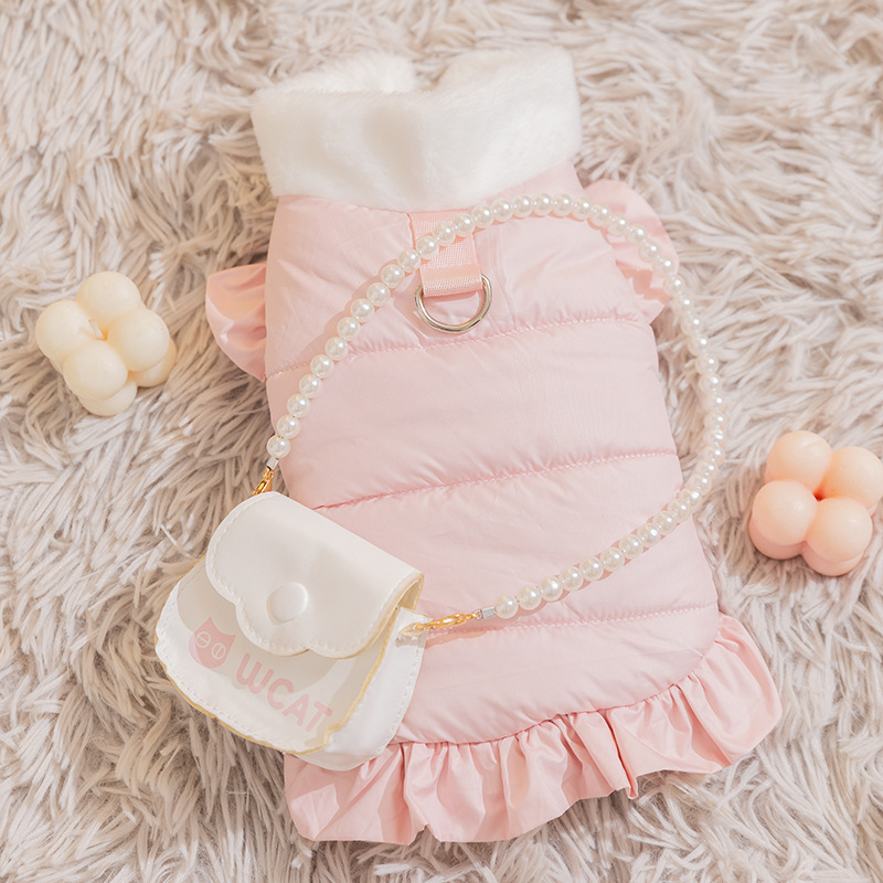 秋冬季狗狗衣服加厚保暖泰迪比熊小型犬棉衣猫咪马甲宠物衣服|undefined