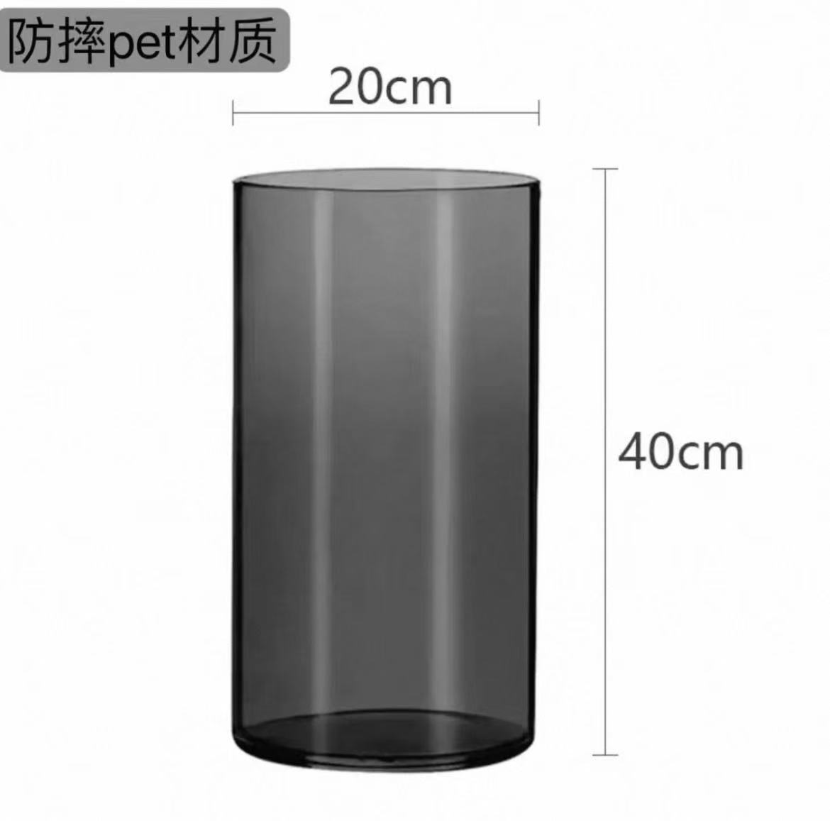 アクリル防投花瓶置物客間生け花透明水養富貴竹直筒軽贅沢高級感覚醒花桶