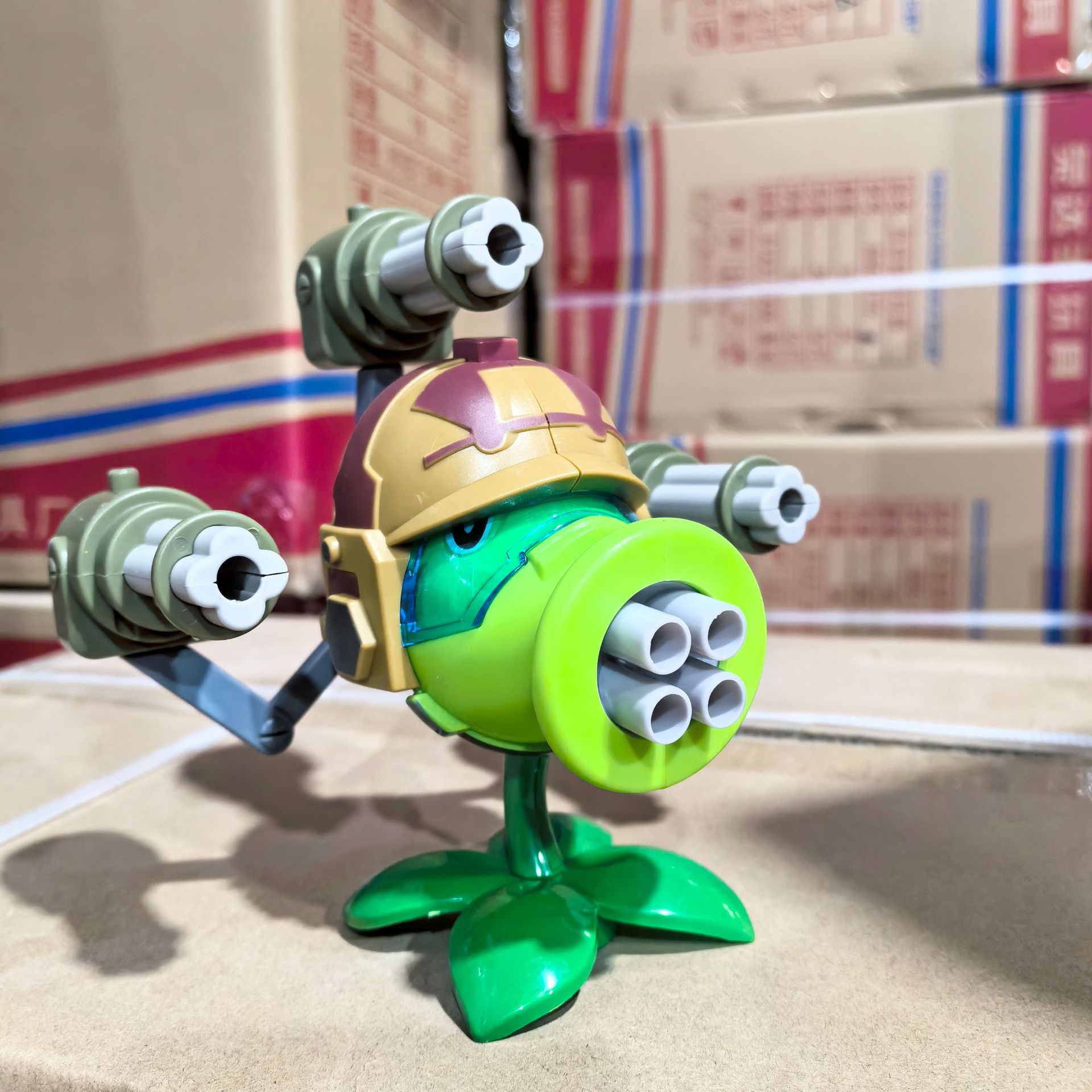 Plants vs. Zombies mecánicos genuinos a granel Gatling Pea Shooter catapulta vinilo juguete malvado dragón pequeño fantasma