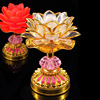 Lotus lights Colorful Gradient led make offerings to Buddha a buddism godness guanyin Lotus lamp household Worship Long light Buddha Lamp supply wholesale