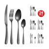 Tableware stainless steel, set, increased thickness, 24 pieces