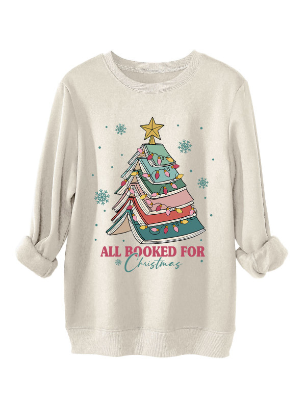 亚马逊ebay独立站加厚保暖女士时尚all booked for christmas卫衣|undefined