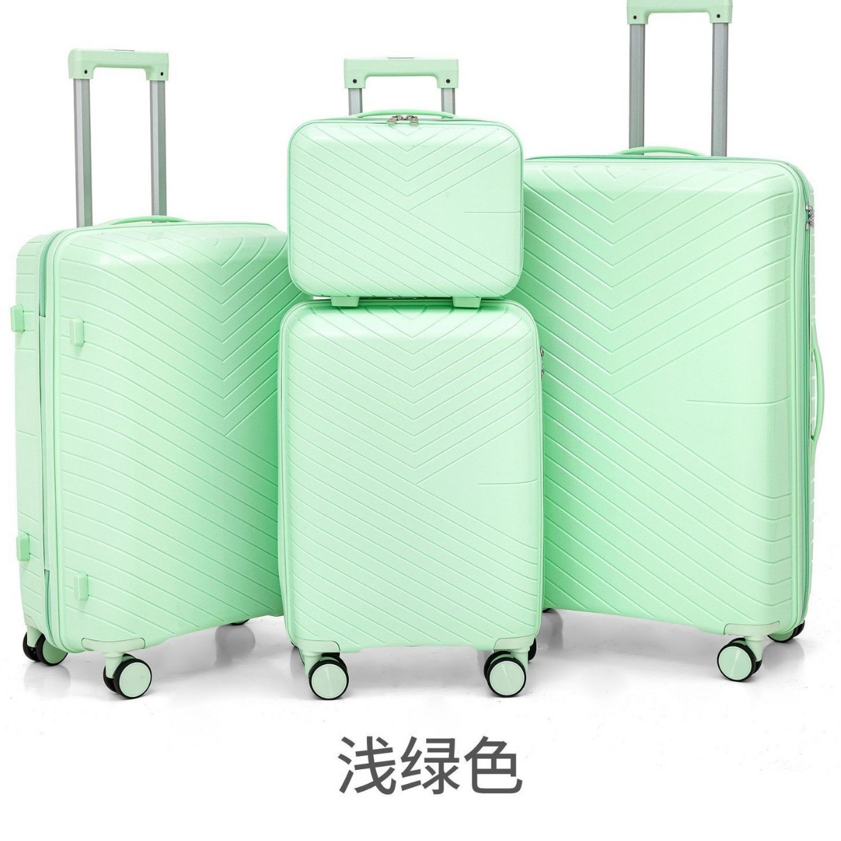 Procesamiento personalizado caja de cremallera en stock de comercio exterior cubierta tres juegos de cuatro varillas de tracción caja de color hundido bloqueo a prueba de explosiones tela maleta