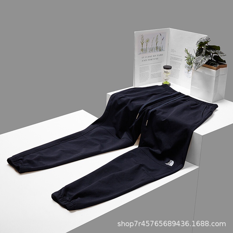 Thin Outdoor Quick-Dry Sports Pants Tnf North Face Embroidered Logo Solid Color Sports Casual Unisex Sweatpants