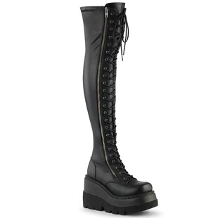 D 64715 Platform Heel Knee Boots �¸��Lѥ �W���羳���R�d