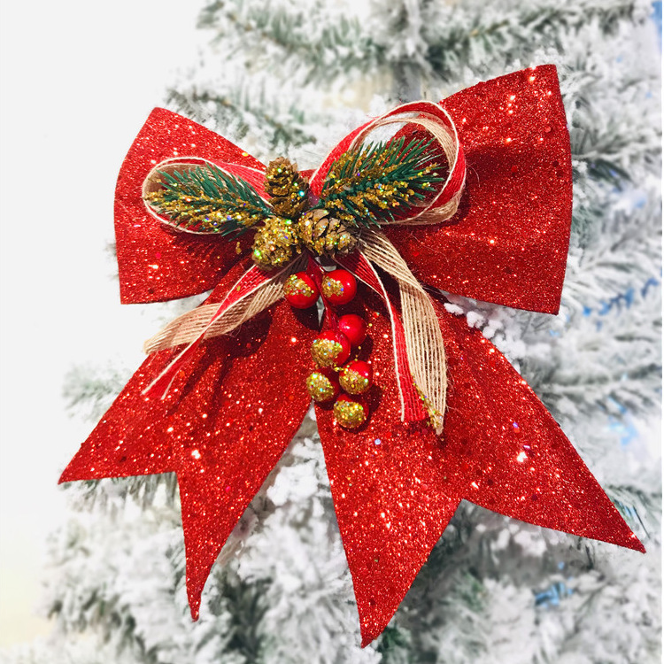 クリスマスの祝日の装飾の大きいサイズの立体はクリスマスの蝶結びのホテルのデパートの装飾のペンダントの壁掛けを結びます。|undefined
