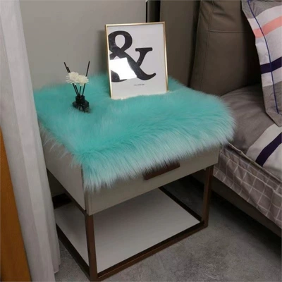 Bedroom, Fluffy Carpet Covering the – Car Carpet - blue-plush-thickened-model-4040cm