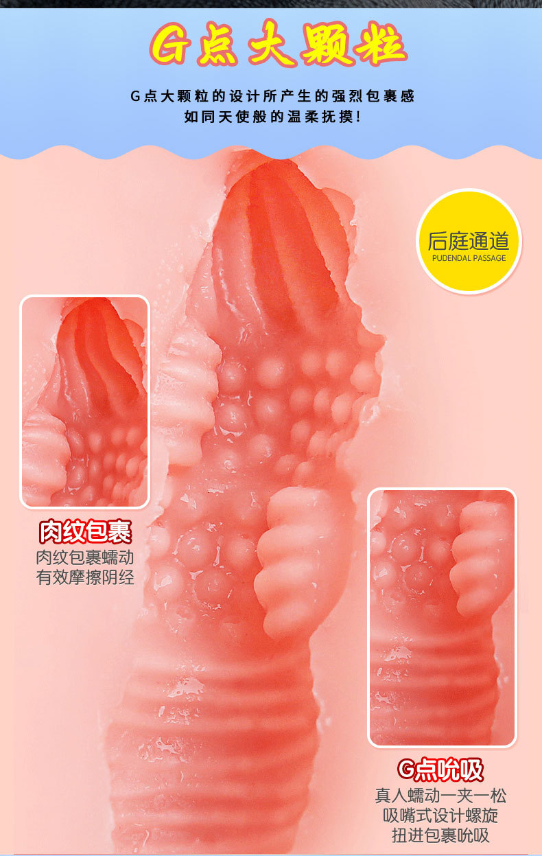 Reverse Mold Butt Masturbator, Skin-safe TPE, Manual Use, Flesh Tone — detail image 8
