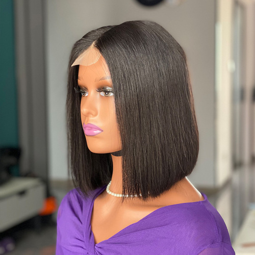 2X6DoubleDrawn Chinese Bone Straight Hair Front Lace Wig Xuchang Real Hair
