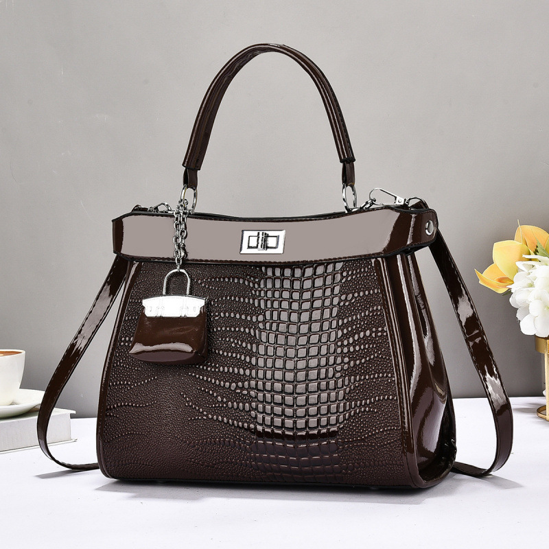 Bolso de mano con patrón de cocodrilo 2025, bolsos de mujer, nuevos bolsos de hombro casuales, bolsos de viaje de moda