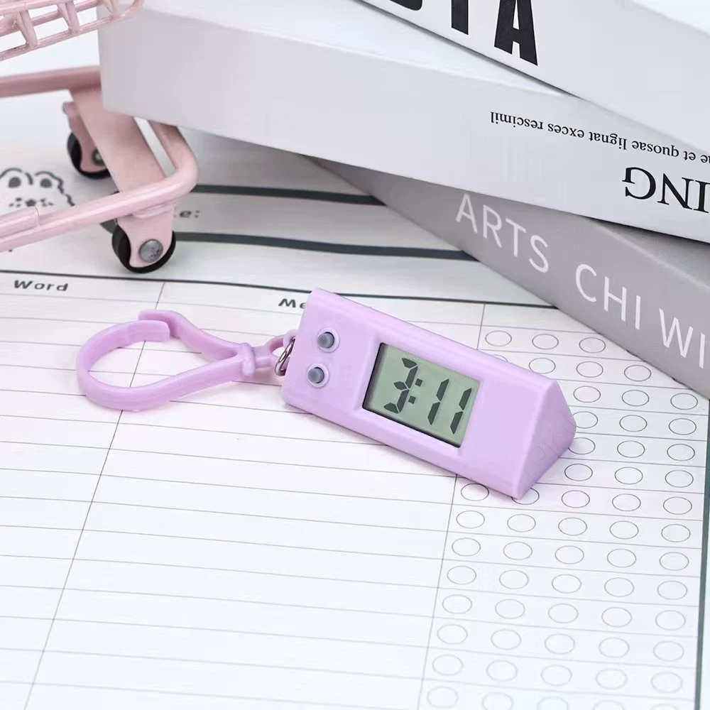 Pocket watch, handheld keychain, electronic digital watch, simple and elegant design, with LED display