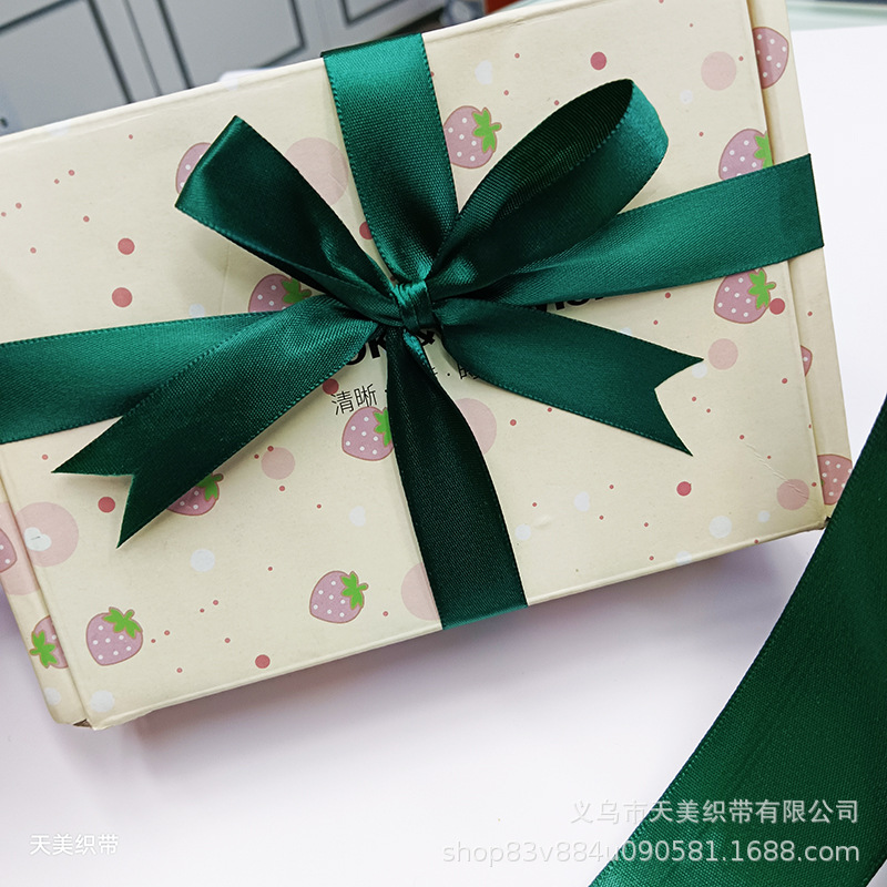 0.6CM-5CM 크리스마스 다크 그린 리본 암호화 폴리 에스테르 리본 리본 도매 선물 포장 리본 DIY