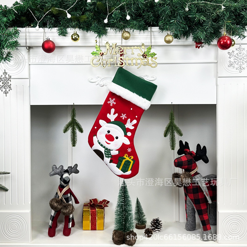 2025 Haomao クロスボーダー Amazon クリスマスソックスギフトバッグクリスマスツリー装飾雪だるまクリスマスツリーペンダント|undefined