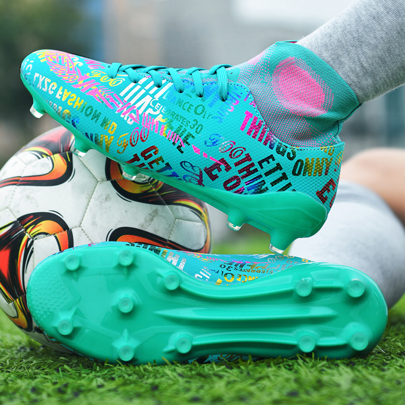 Cross-border Men's High-top Soccer For Youth Competition Training, Children's Artificial Turf Shoes With Unique And Cool_voghion.com