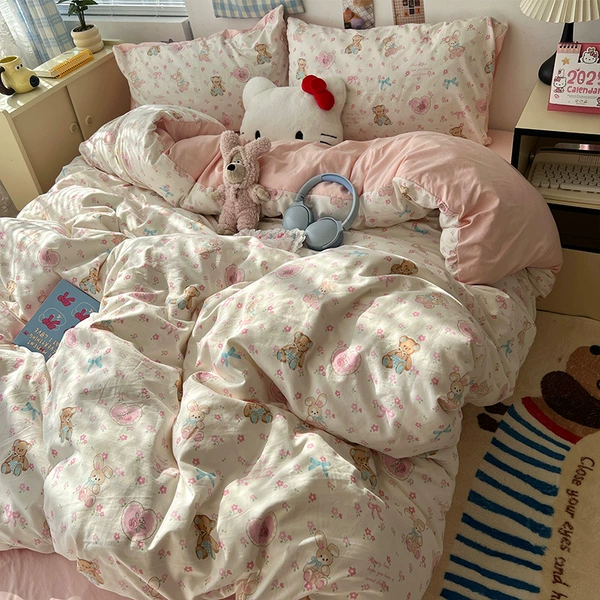 Floral bear [super soft and waxy]-can sleep naked