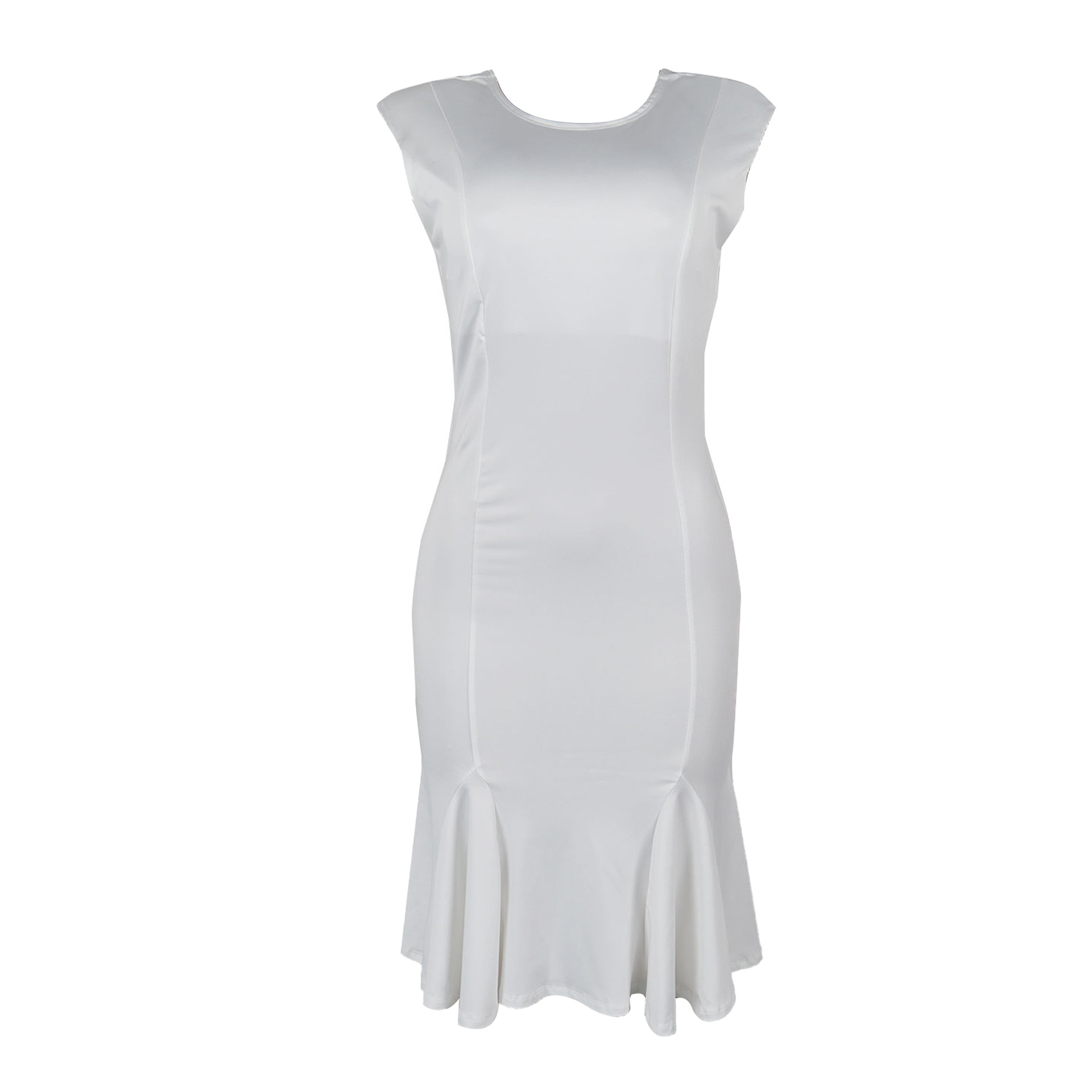 Women Sexy Stitching Stretch Slim Sleeveless Sheath Lace Dress