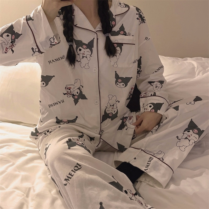 工場卸売りpyjamas日系アニメ布丁犬パジャマ女春秋綿長袖長ズボンカバー対外貿易|undefined