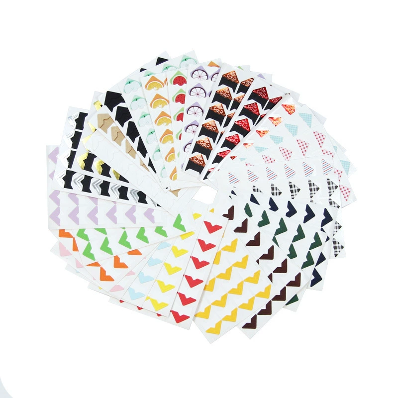 Прямые продажи с фабрики, фиксированные фотоугольные наклейки H, ретро, ​​фотоальбом «сделай сам», аксессуары для справочников, 24 шт., бумажные угловые наклейки из крафт-бумаги