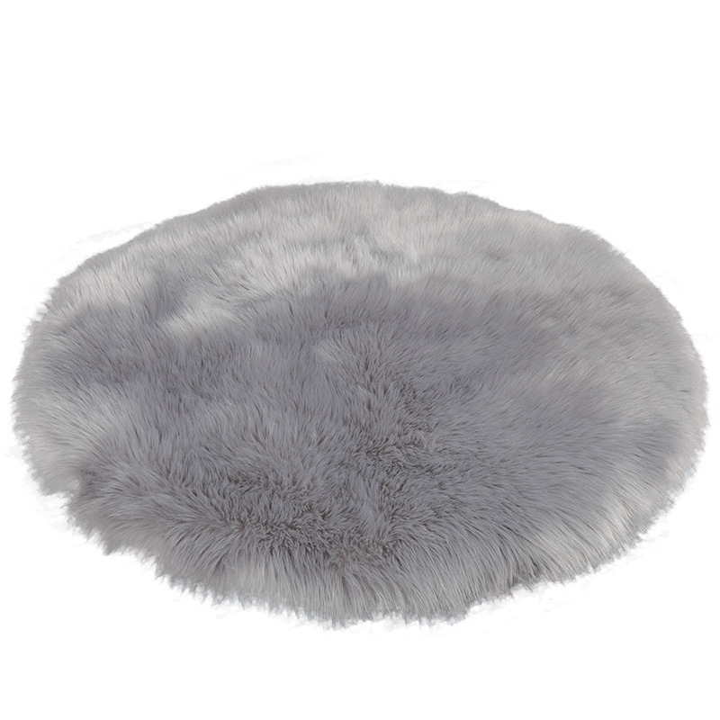 Alfombra de peluche larga dormitorio redondo chica silla mecedora silla de computadora mantas de lana nórdico alfombra de armario image 5