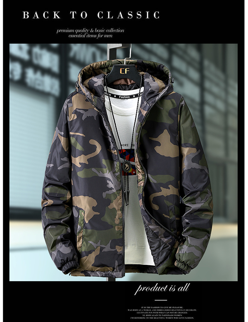 Herren Camouflage Steppjacke Winter Warm Gefütterte Jacke_voghion.com