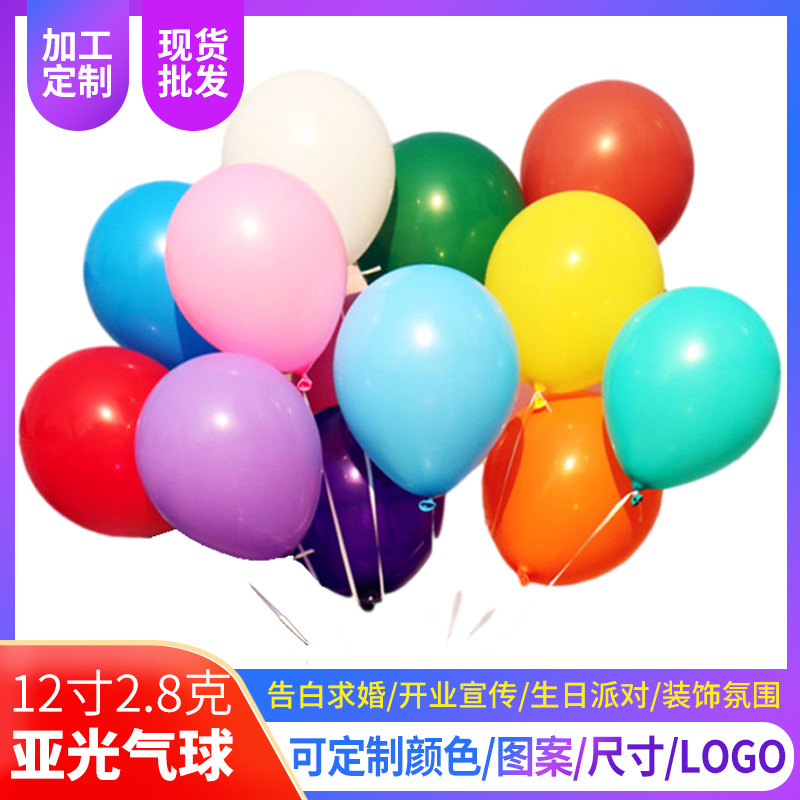 Transfronterizo al por mayor de 12 pulgadas 2,8g de espesor globo de látex Fiesta de la boda decoración de la boda imitación belleza mate globo