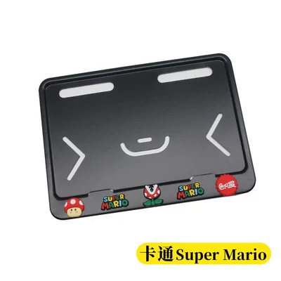 Plate Frame, Universal Scooter Tail Electric vehicle license plate frame - black-cartoon-super