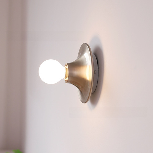 Mid-century style 1970s UFO colored background wall lamp for Bauhaus bedroom, hallway, and entryway light