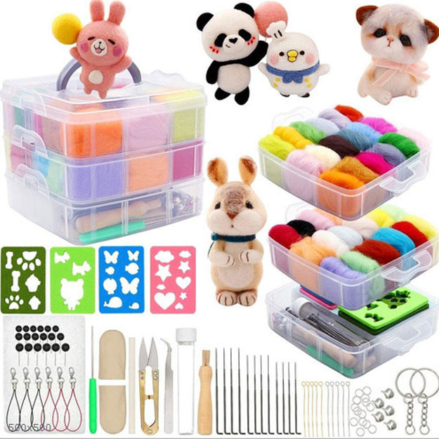 Wool Felt Felt Stamping Set Queensland Wool Novice Material Bag Keychain Handmade DIY Supplies Wool Felt Felt Stamping Set Queensland Wool Novice Material Bag Keychain Handmade DIY Supplies
