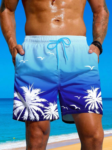 Summer New Men's Short Shorts 3D Digital Printing Hawaiian Trendy Fashion Versatile Casual Comfortable