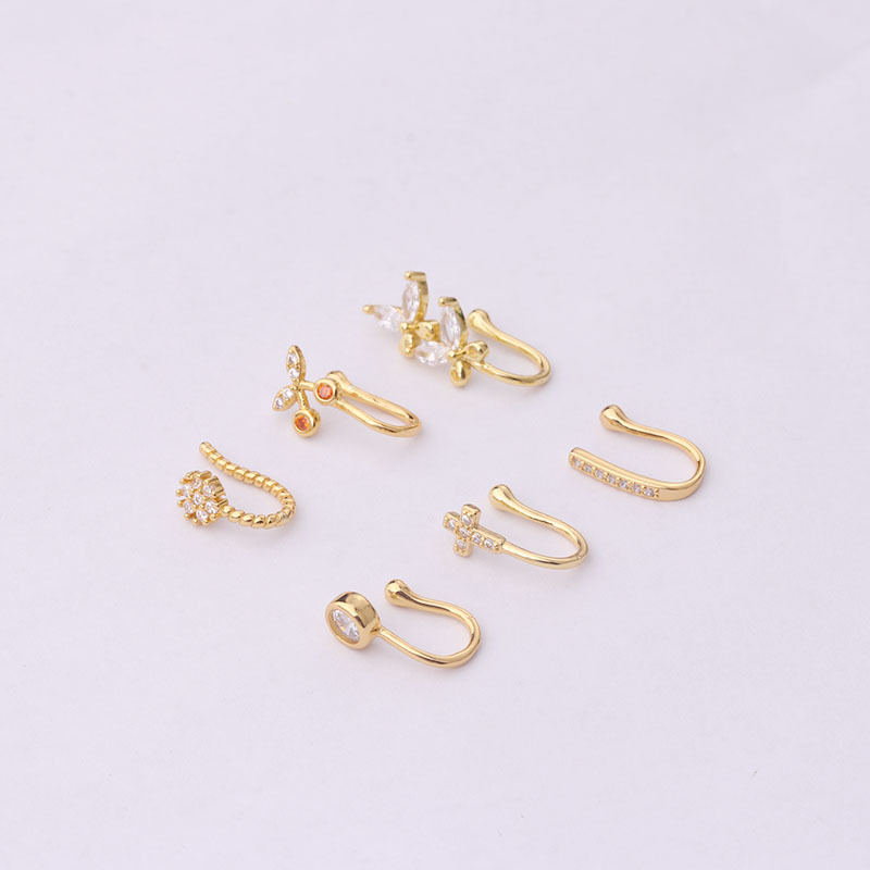 Nose Rings & Studs Fashion Butterfly Copper Plating display picture 5