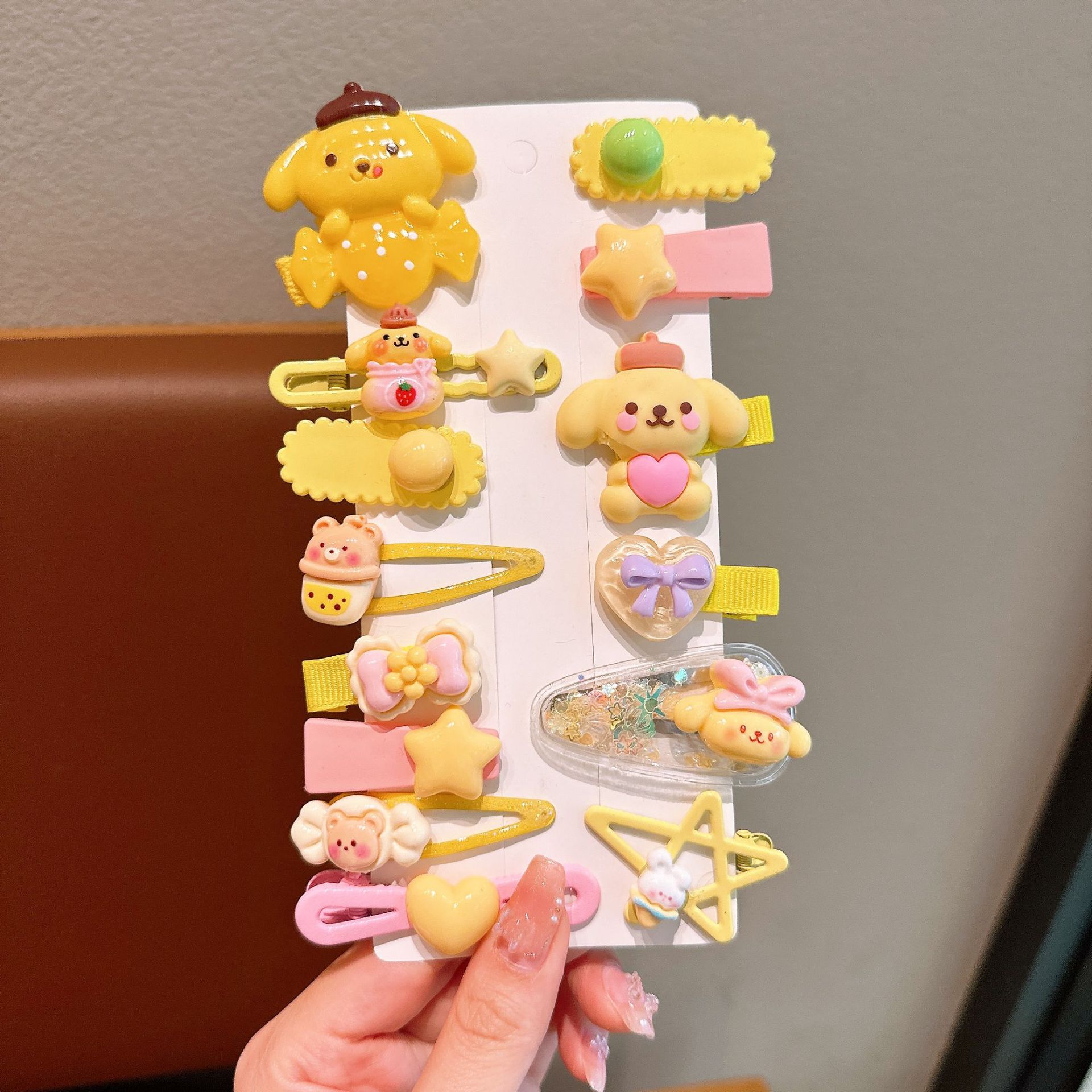 KULOMI Kids Hairpin Set Cute Sanli Pantalones Pequeñas Niñas Pequeñas Pequeñas