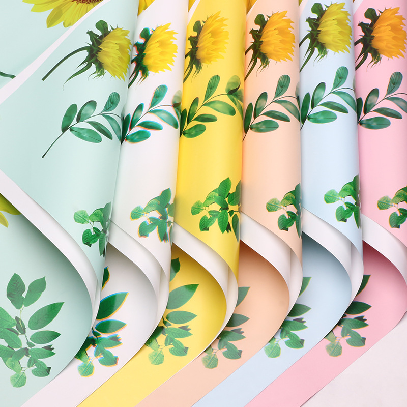 Huaxi girasol flor de papel de embalaje comercio exterior transfronterizo al por mayor flor de papel diy ramo de flores materiales de flor