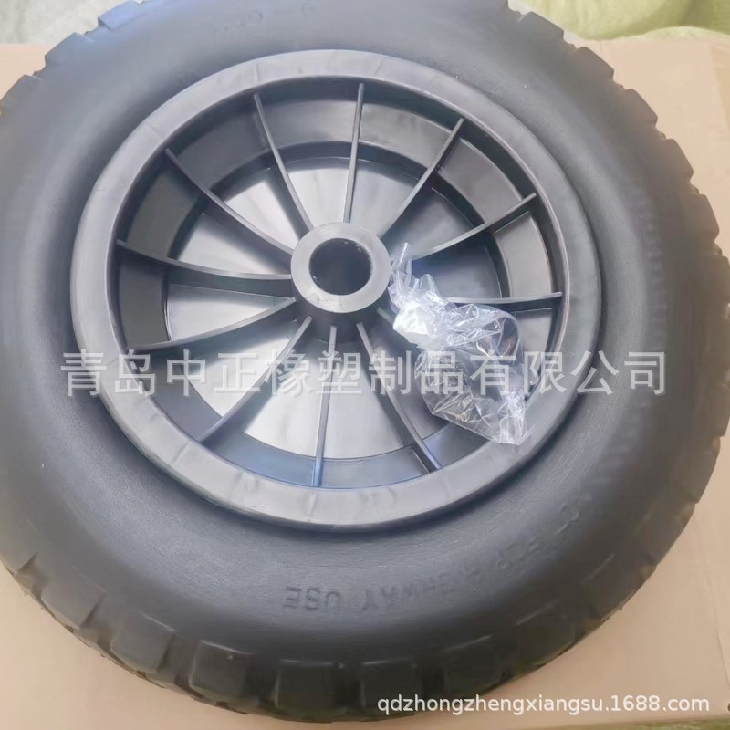 青岛厂家销售350-8发泡轮制作多种规格尺寸工具车小推车货仓车轮