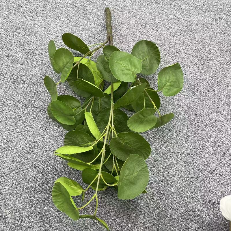 Artificial Green Plants Money Plant Fortune Tree Leaves Copper Coin Leaves Wealth-Attracting Leaves Micro Landscape Decoration Fake Plants Soft Decoration Potted Plants