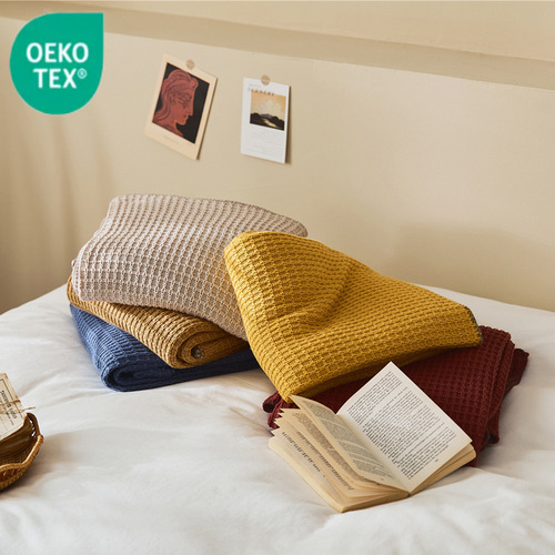 Ruijing Textile Nordic Check Bed Throw Knit Blanket Home Office Photography Sofa Blanket Davidia