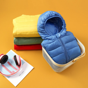 2023 Autumn and Winter New Children's down Silk Jackets for Men and Women, Medium and Large Children, Lightweight down Silk Jackets Sale