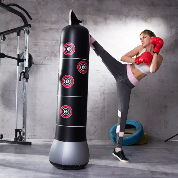 Manufacturer Sells Inflatable Fitness Boxing Columns, Thick Pvc Wobble Columns, Stress Relief Toys for Adults, 1.6m High