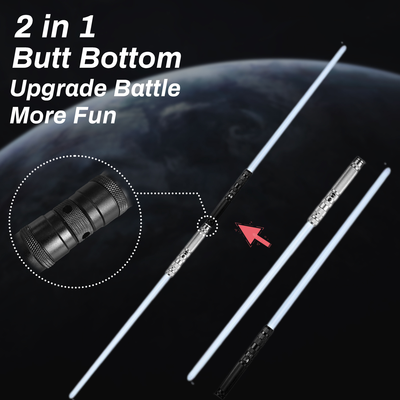 Transfronteriza Amazon Star Wars espada láser sable de luz de Metal 7 colores RGB efecto de sonido de inducción que cambia de color recargable