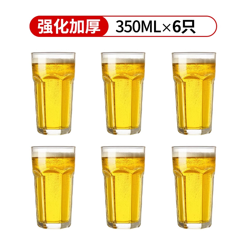 [두꺼운 내열] 350ml 팔각컵 - 6개입