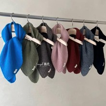 现SELF SERVICE女2025韩国东大门代购秋季螺纹仿羊毛针织披肩围巾